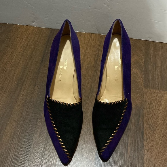 Sacha London Suede  Pointed Toe Heel Pumps Size 10 - Picture 4 of 16